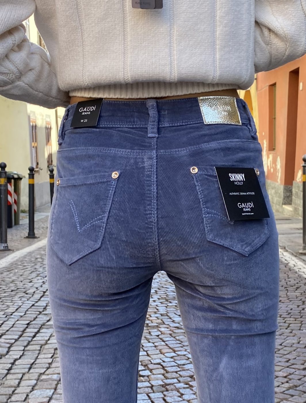 Pantalone Gaudì skinny in velluto